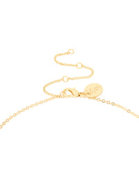 Gold Plated Cubic Zirconia Double Circle Pendant Necklace - link has visual effect only