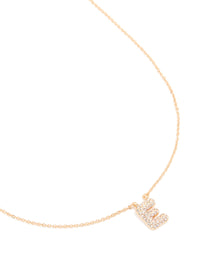 Kids Gold Cubic Zirconia Letter E Necklace - link has visual effect only