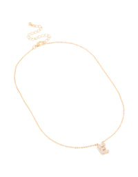 Kids Gold Cubic Zirconia Letter E Necklace - link has visual effect only