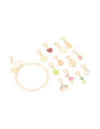 Kids Blue Gold Charm Bracelet 12-Day Advent Calendar - link has visual effect only