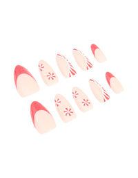 Candy Cane Press-On Nail Set - link has visual effect only