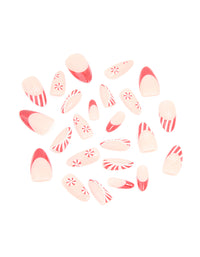 Candy Cane Press-On Nail Set - link has visual effect only