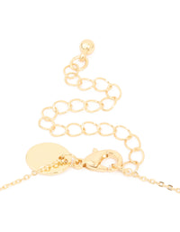 Gold Plated Cubic Zirconia Mini Virgo Zodiac Sign Pendant Necklace - link has visual effect only