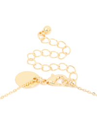 Gold Plated Cubic Zirconia Mini Libra Zodiac Sign Pendant Necklace - link has visual effect only