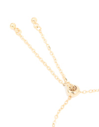 Gold Plated Cubic Zirconia Pave Bubble Letter T Toggle Bracelet - link has visual effect only