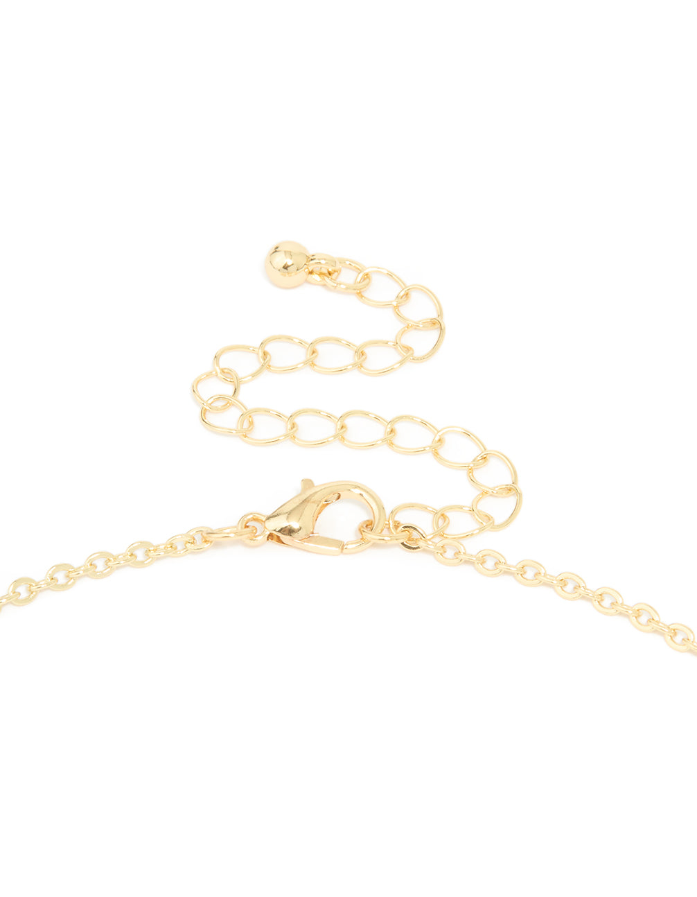 Gold Plated Black Pearl Rosary Necklace