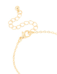 Gold Plated Oval Mary Cross Charm Bracelet - link has visual effect only