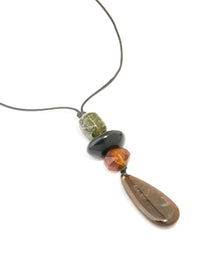 Multicoloured Acrylic Beaded Pendant Necklace - link has visual effect only