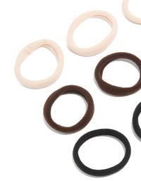 Neutral Toned Soft Hair Ties 12-Pack - link has visual effect only