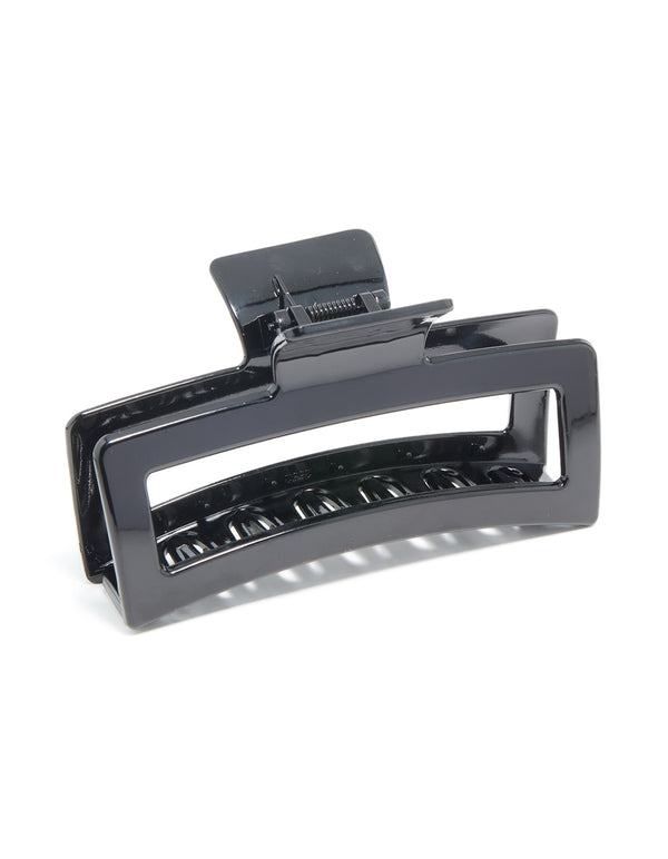 Black Coated Shiny Extra Large Claw Clip