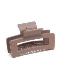 Brown Coated Large Claw Clip - link has visual effect only