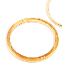 Gold Plated & Acrylic Bangles 2-Pack - link has visual effect only