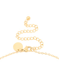 Waterproof Gold Plated Stainless Steel Large Bubble Letter H Necklace - link has visual effect only