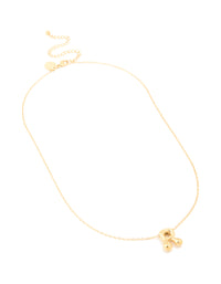 Waterproof Gold Plated Stainless Steel Large Bubble Letter R Necklace - link has visual effect only