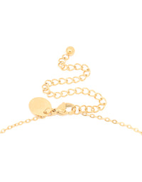 Waterproof Gold Plated Stainless Steel Large Bubble Letter X Necklace - link has visual effect only