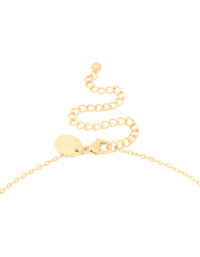 Waterproof Gold Plated Stainless Steel Large Bubble Letter Y Necklace - link has visual effect only