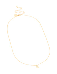 Gold Plated Brass Cubic Zirconia Letter R Necklace - link has visual effect only