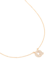 Kids Gold Cubic Zirconia Letter Q Necklace - link has visual effect only