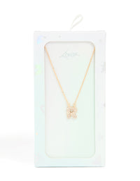 Kids Gold Cubic Zirconia Letter R Necklace - link has visual effect only