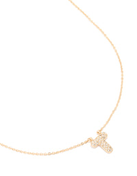 Kids Gold Cubic Zirconia Letter T Necklace - link has visual effect only