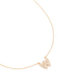 Kids Gold Cubic Zirconia Letter W Necklace - link has visual effect only