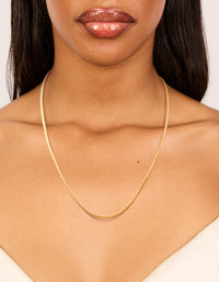 Waterproof Gold Plated Stainless Steel Snake Short Necklace - link has visual effect only