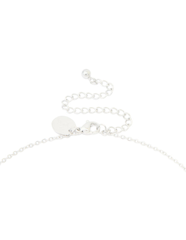 Waterproof Stainless Steel Large Bubble Letter L Necklace