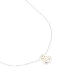 Waterproof Stainless Steel Large Bubble Letter S Necklace - link has visual effect only