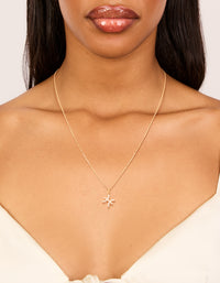 Waterproof Gold Plated Stainless Steel Cubic Zirconia Pisces Zodiac Sign Necklace - link has visual effect only