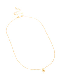 Waterproof Gold Plated Stainless Steel Mini Bubble Letter A Necklace - link has visual effect only
