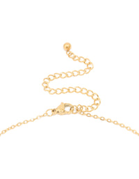 Waterproof Gold Plated Stainless Steel Mini Bubble Letter A Necklace - link has visual effect only