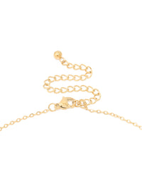 Waterproof Gold Plated Stainless Steel Mini Bubble Letter J Necklace - link has visual effect only
