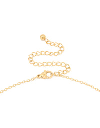 Waterproof Gold Plated Stainless Steel Mini Bubble Letter S Necklace - link has visual effect only