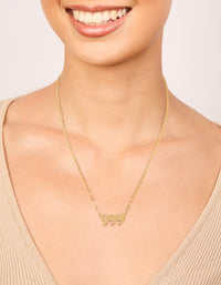 Waterproof Gold Plated Stainless Steel Angel Number 999 Necklace - link has visual effect only