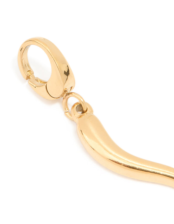 Waterproof Gold Plated Stainless Steel Chilli Charm