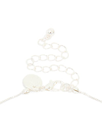 Silver Plated Brass Teardrop Pendant Necklace - link has visual effect only