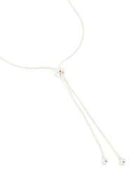 Silver Plated Adjustable Toggle Y-Necklace - link has visual effect only
