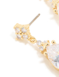 Gold Plated Cubic Zirconia Drop Earrings - link has visual effect only