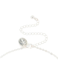 Silver Plated Cubic Zirconia Floating Cross Pendant Necklace - link has visual effect only