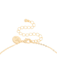 Gold Plated Cubic Zirconia Vine Pear Necklace - link has visual effect only