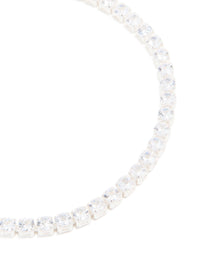 Silver Plated Cubic Zirconia Timeless Tennis Bracelet - link has visual effect only