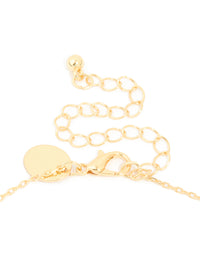 Gold Plated Bubble Letter H Necklace - link has visual effect only
