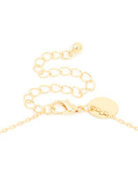 Gold Plated Bubble Letter V Necklace - link has visual effect only