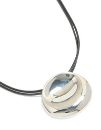Silver Boho Pendant Cord  Necklace - link has visual effect only