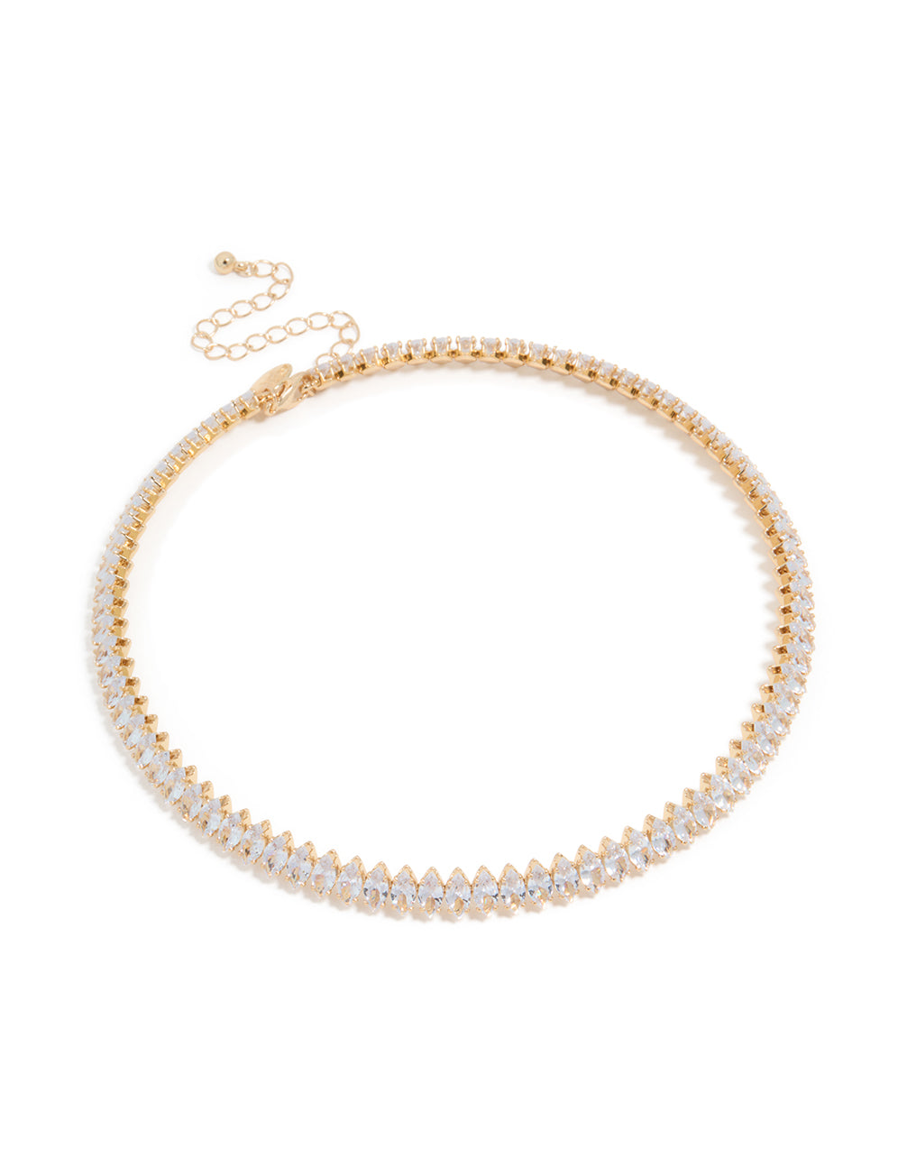 Gold Cubic Zirconia Choker Necklace