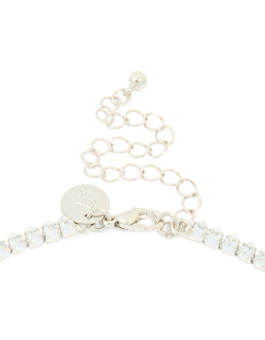 Silver Cubic Zirconia Vintage Multi Pear Drops Necklace