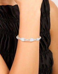 Silver Cubic Zirconia Evil Eye Tennis Bracelet - link has visual effect only