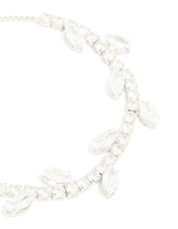 Silver Cubic Zirconia Marquise Vine Toggle Bracelet - link has visual effect only