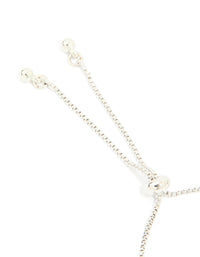 Silver Cubic Zirconia Marquise Vine Toggle Bracelet - link has visual effect only