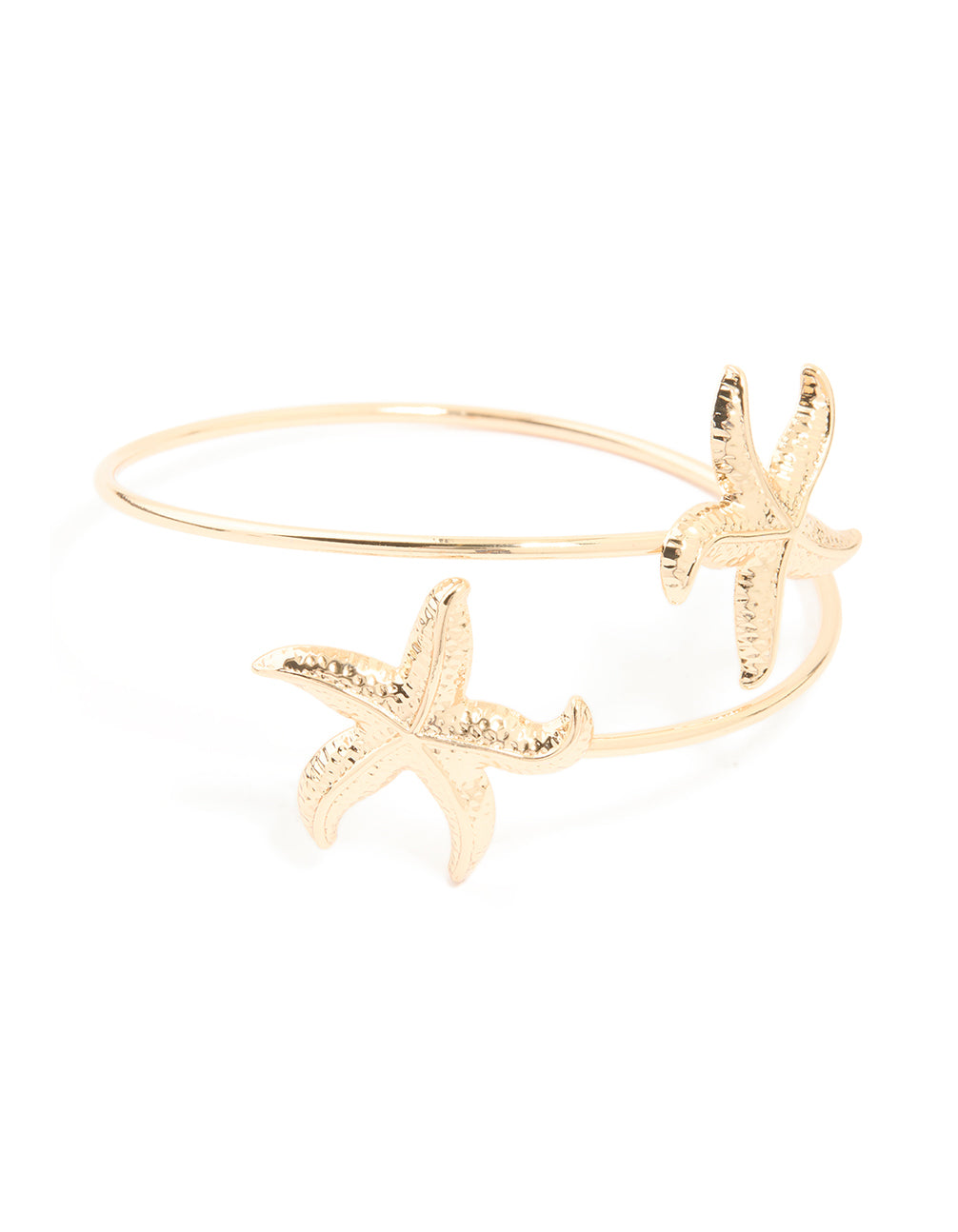 Gold Double Starfish Arm Cuff